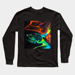 Colourful mix of neon Paints Long Sleeve T-Shirt